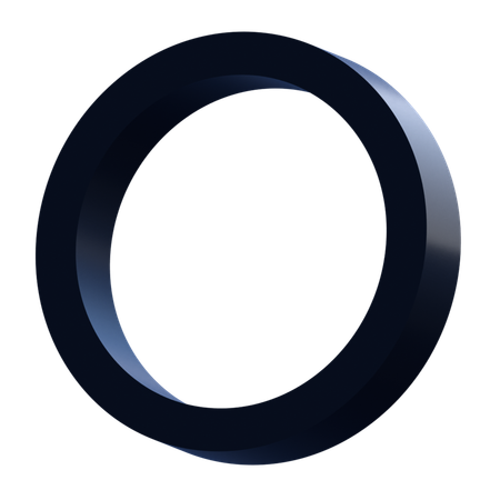 円形リング形状  3D Icon