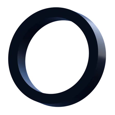 円形リング形状  3D Icon