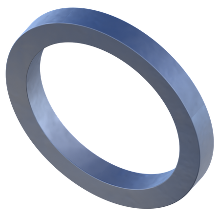 円形リング形状  3D Icon