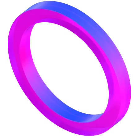 円形リング形状  3D Icon
