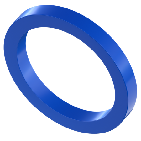 円形リング形状  3D Icon
