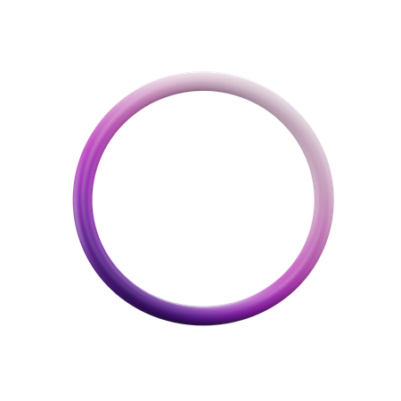 Circle Ring Shape  3D Icon