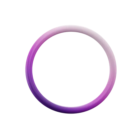 Circle Ring Shape  3D Icon