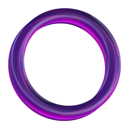 Circle Ring Shape  3D Icon