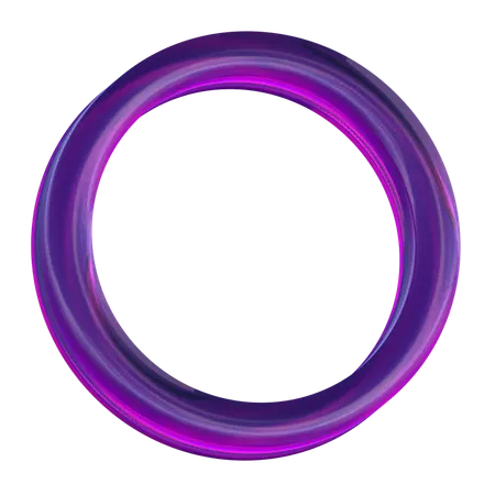 Circle Ring Shape  3D Icon