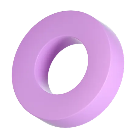 Circle Ring Shape  3D Icon