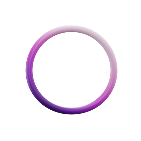 Circle Ring Shape 3D Icon