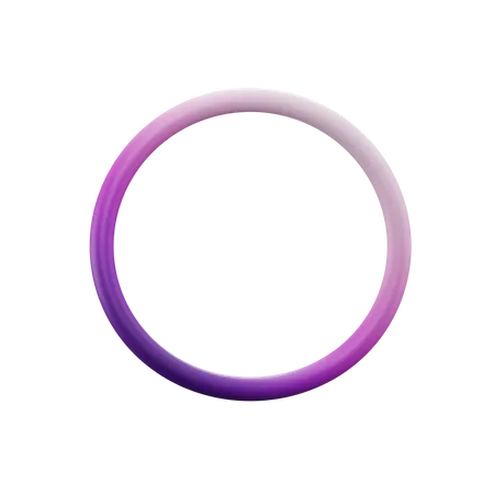 Circle Ring Shape 3D Icon