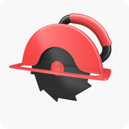 Circle saw  3D Icon