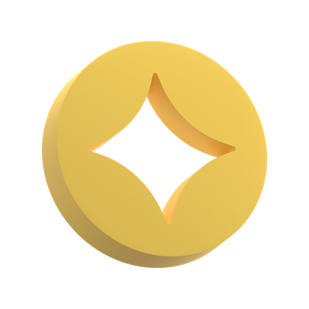 Circle Sparkle  3D Icon