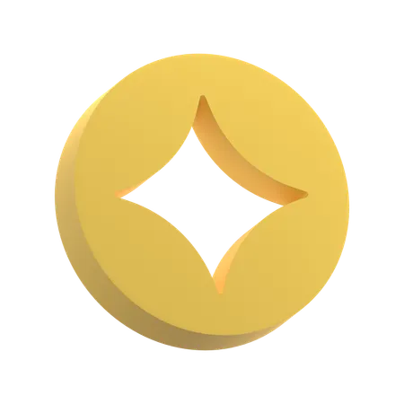 Circle Sparkle  3D Icon