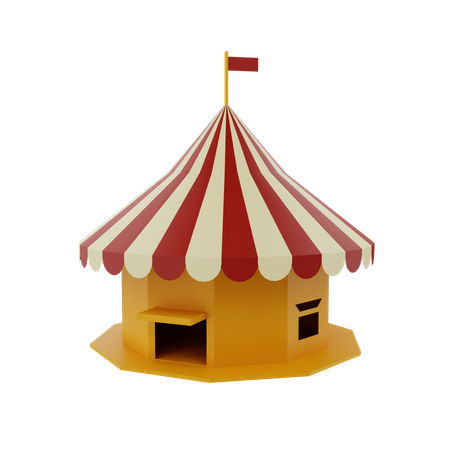 Circle Tent  3D Icon