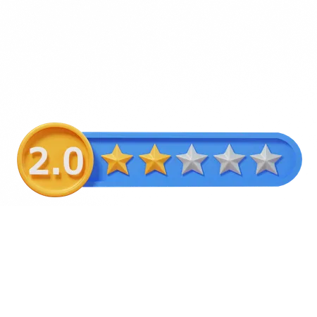 Circle Two Star  3D Icon