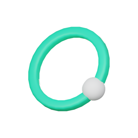 Circle with dot Loading  3D Icon