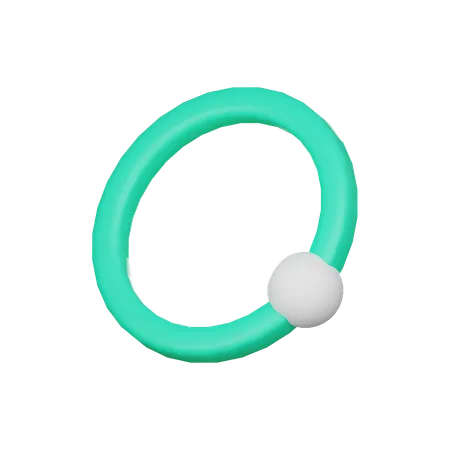 Circle with dot Loading  3D Icon