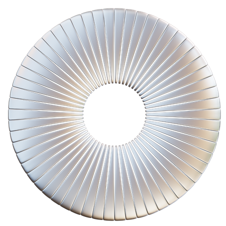 Circle With Strokes  3D Icon