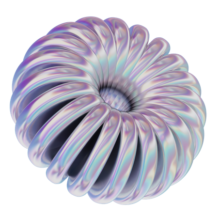Circling Flower Like Shape  3D Icon