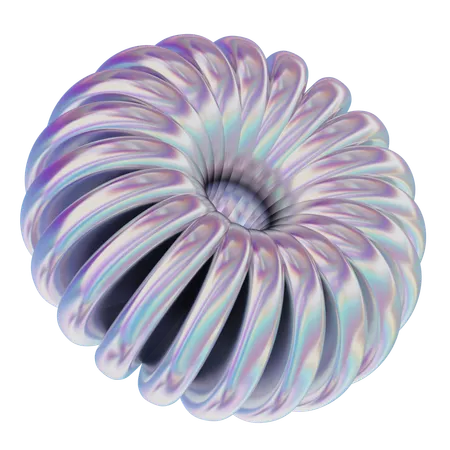 Circling Flower Like Shape  3D Icon