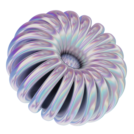 Circling Flower Like Shape  3D Icon