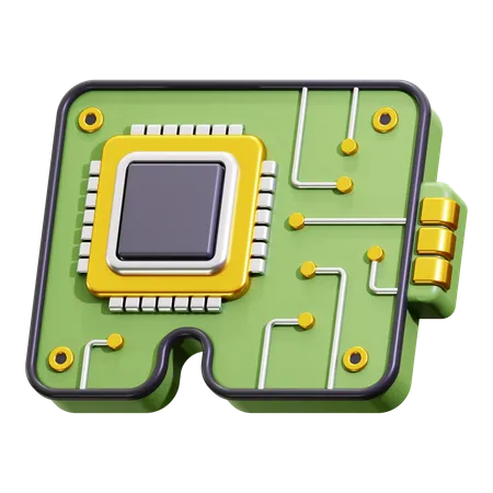 3 D Circuit Board Icon 3D Icon