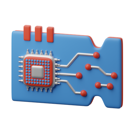 Circuit Board  3D Icon