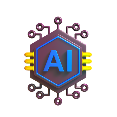 Circuito de inteligencia artificial  3D Icon