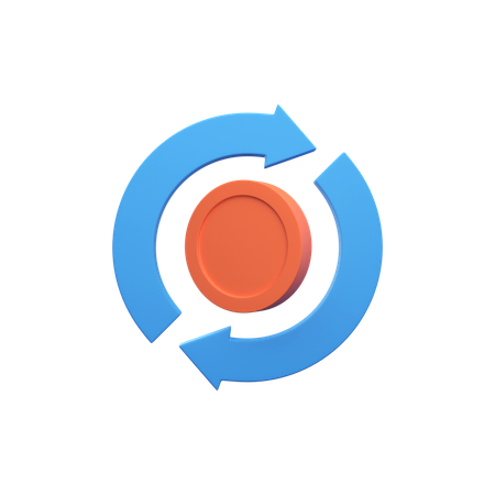 Circulação de dinheiro  3D Icon