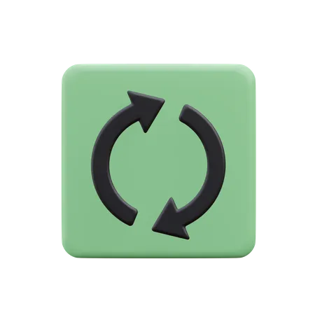 Circular Arrow Icon 3 D With Button 3D Icon