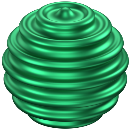 Circular Ball Abstract Shape  3D Icon