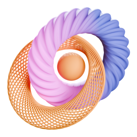 Circular ball abstract shape  3D Icon