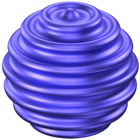 Circular Ball Abstract Shape  3D Icon