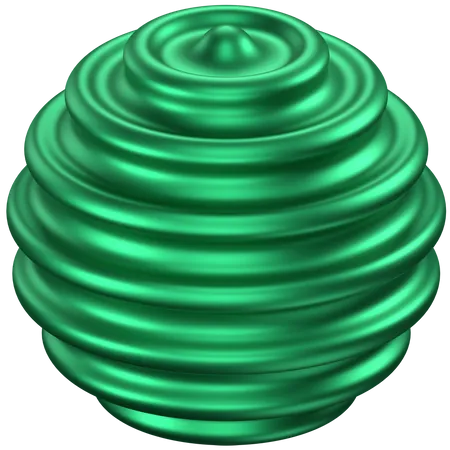 Circular Ball Abstract Shape  3D Icon