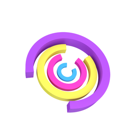 Circular Bar Graph 2  3D Icon