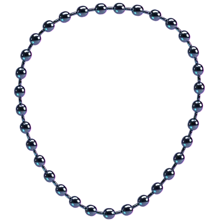 Circular Bead Like Chrome Chain  3D Icon