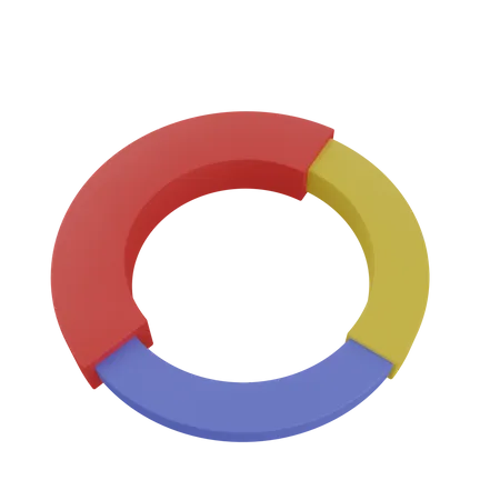 Circular Chart  3D Icon