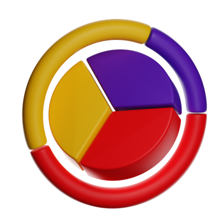 Circular Chart  3D Icon