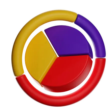 Circular Chart  3D Icon