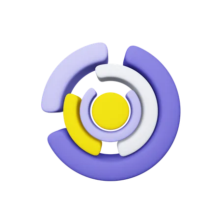 Circular Chart  3D Icon