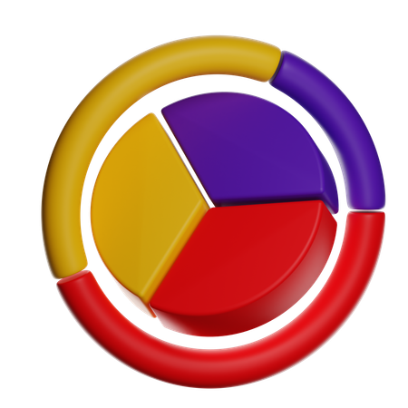 Circular Chart  3D Icon