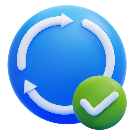 Circular Checkmark  3D Icon