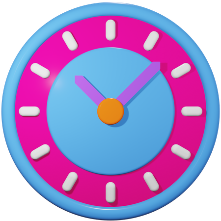 Circular Clock  3D Icon