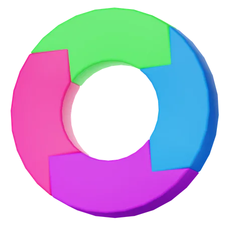 Circular Diagram  3D Icon