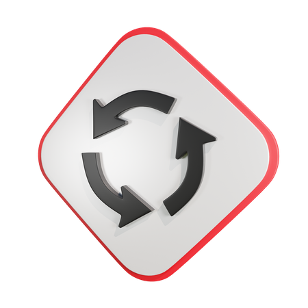 Circular Intersection  3D Icon