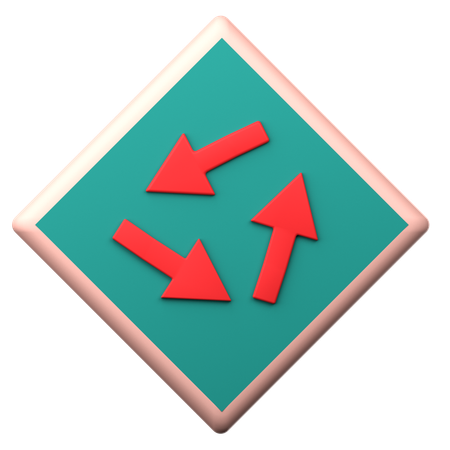 Circular Intersection  3D Icon