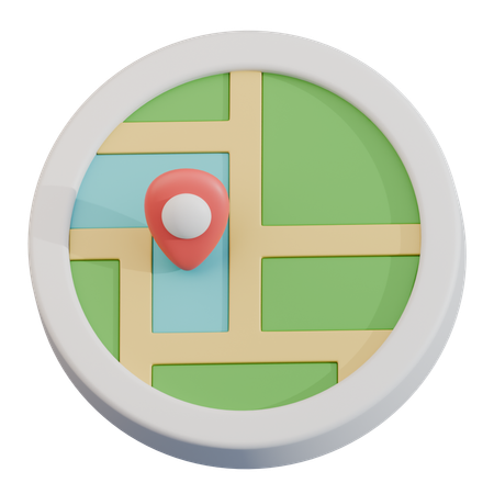 원형 지도  3D Icon