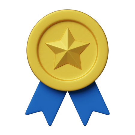 Circular medal 3D icon  3D Icon