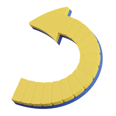 Circular Motion Arrow  3D Icon