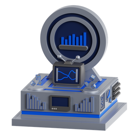 Circular Packing Chart  3D Icon