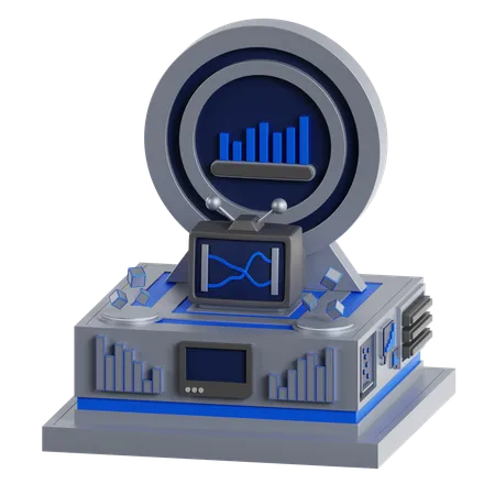 Circular Packing Chart  3D Icon