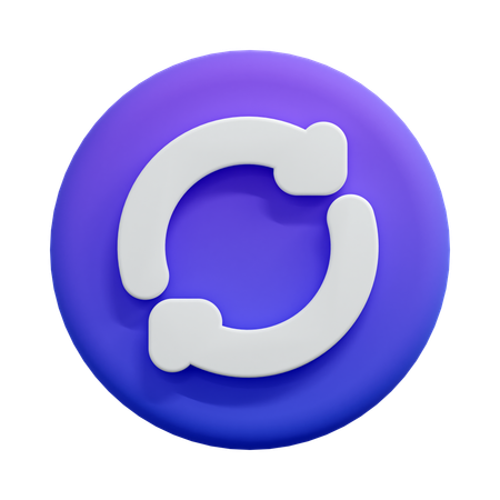 Circular Refresh Arrows  3D Icon